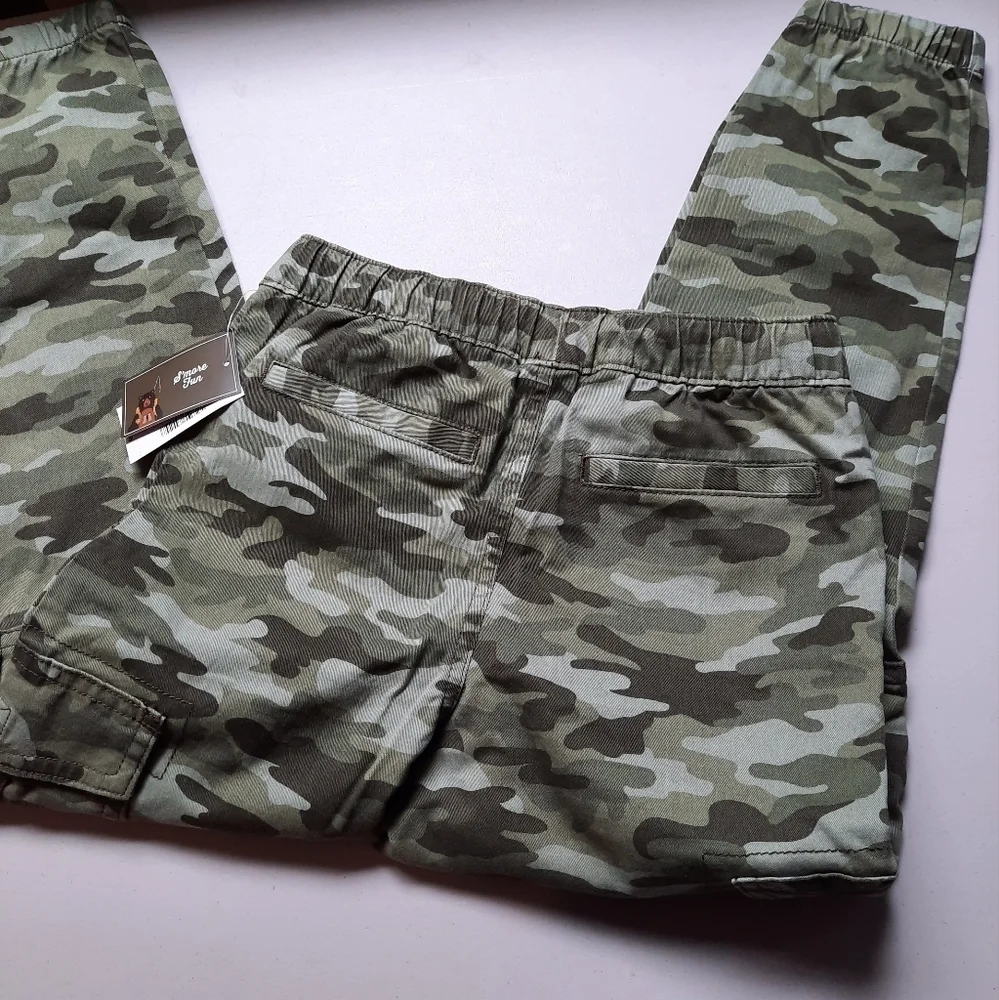 Gymboree Camo Cargo Joggers Pants Boys 7 Green Stretch Cotton‎